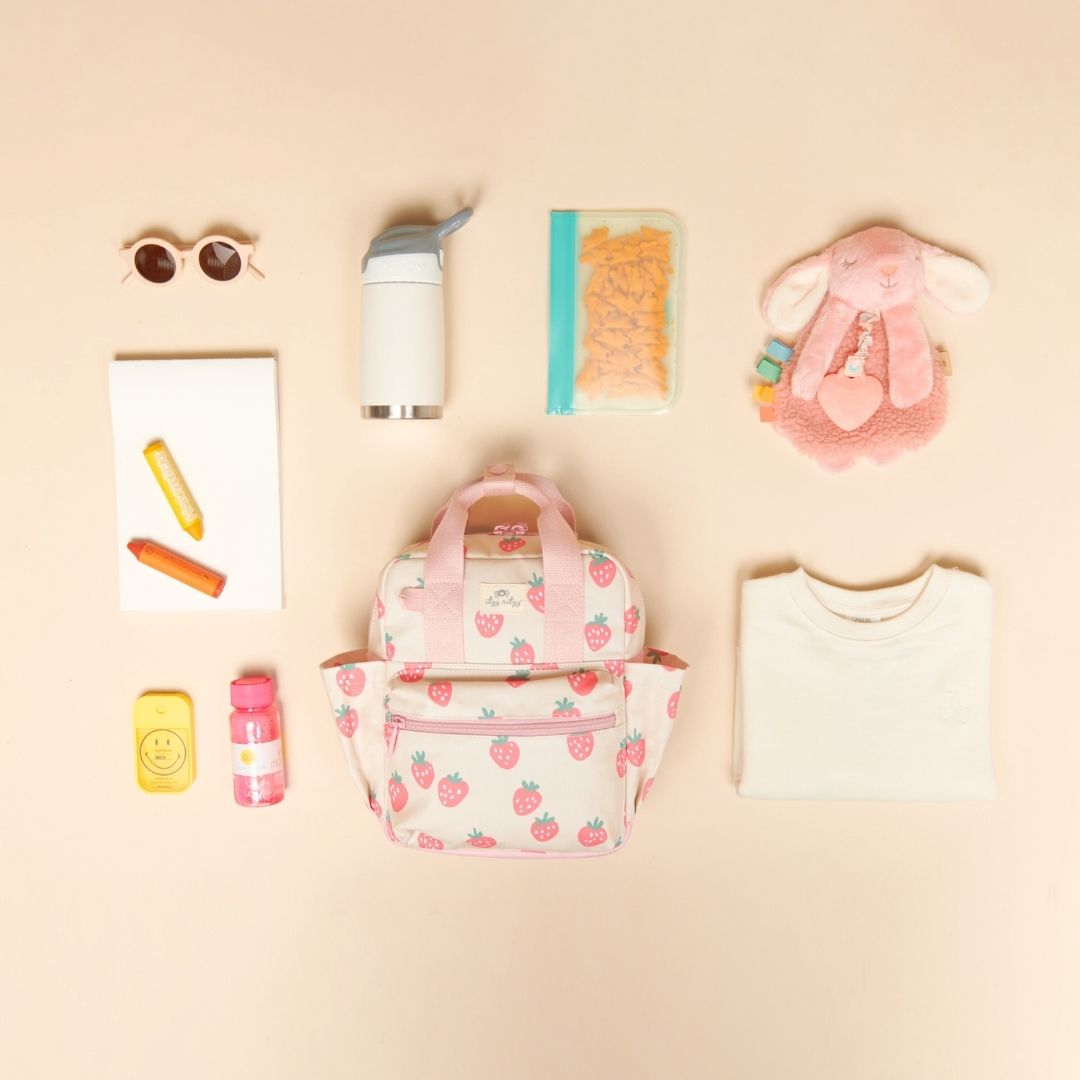 Itzy Bitzy Bag™ Toddler Nursery Backpack - Strawberry & Cream