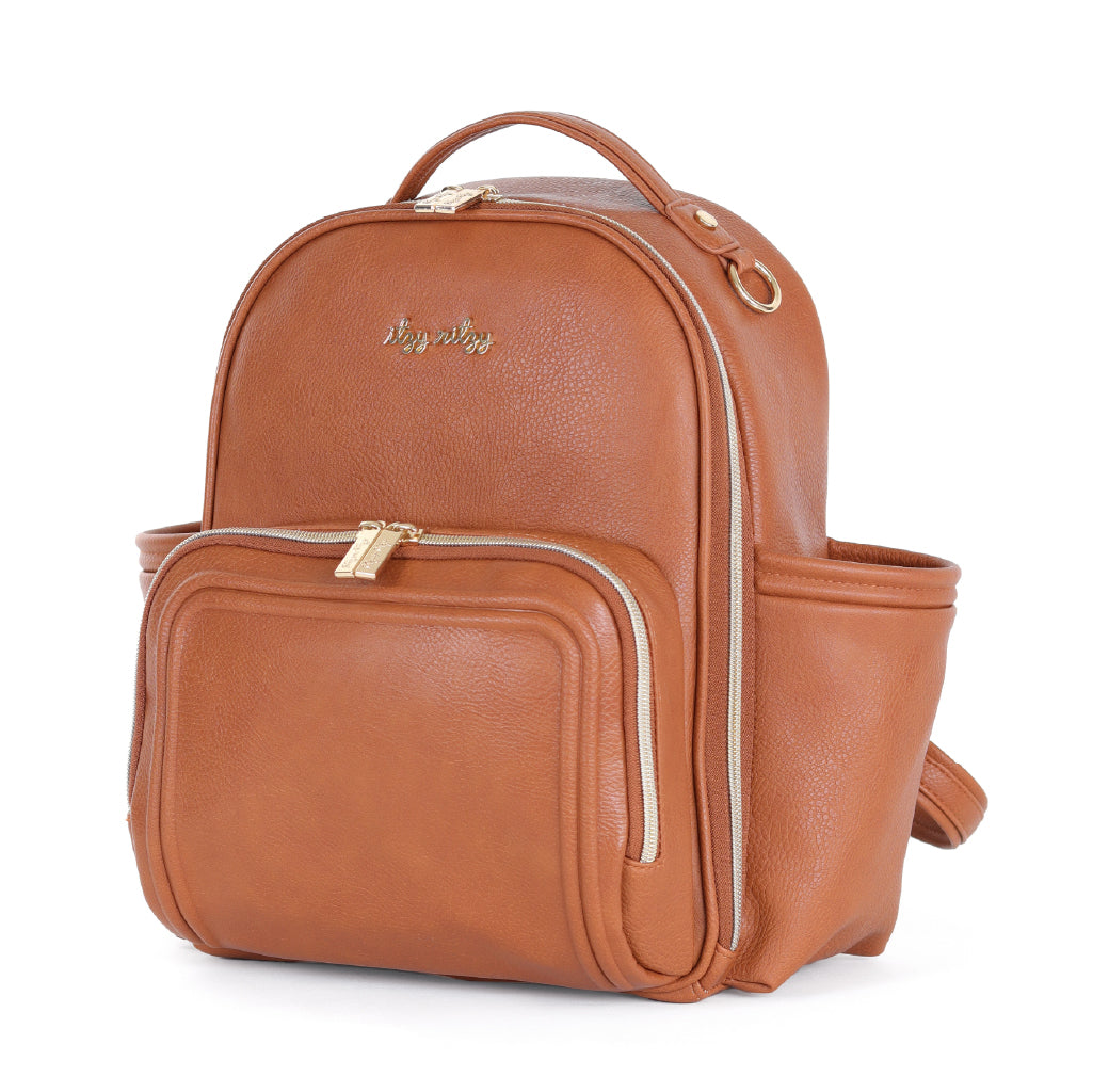 Itzy Mini Plus Diaper Bag Diaper Bag ItzyRitzy Cognac