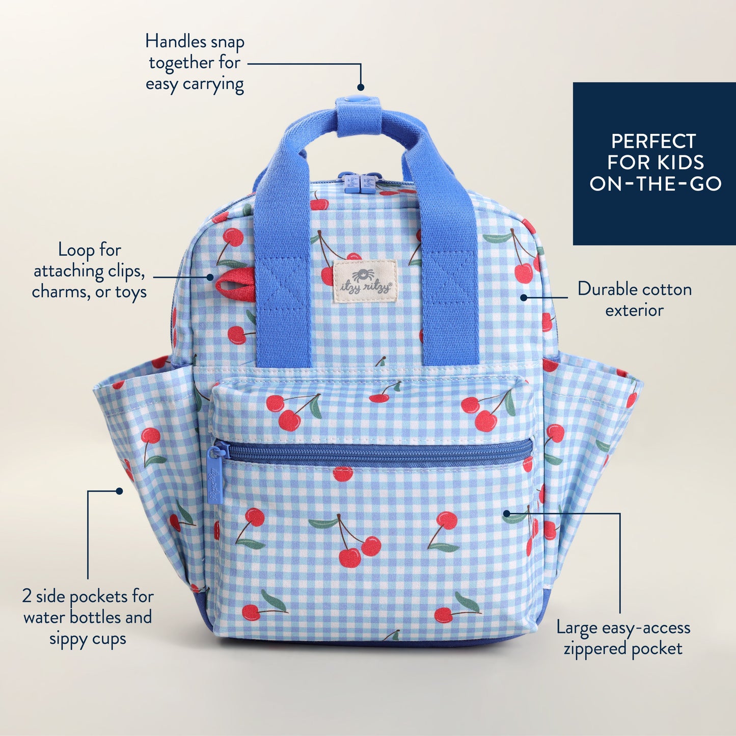 Itzy Bitzy Bag Toddler Backpack - Cherry on Top