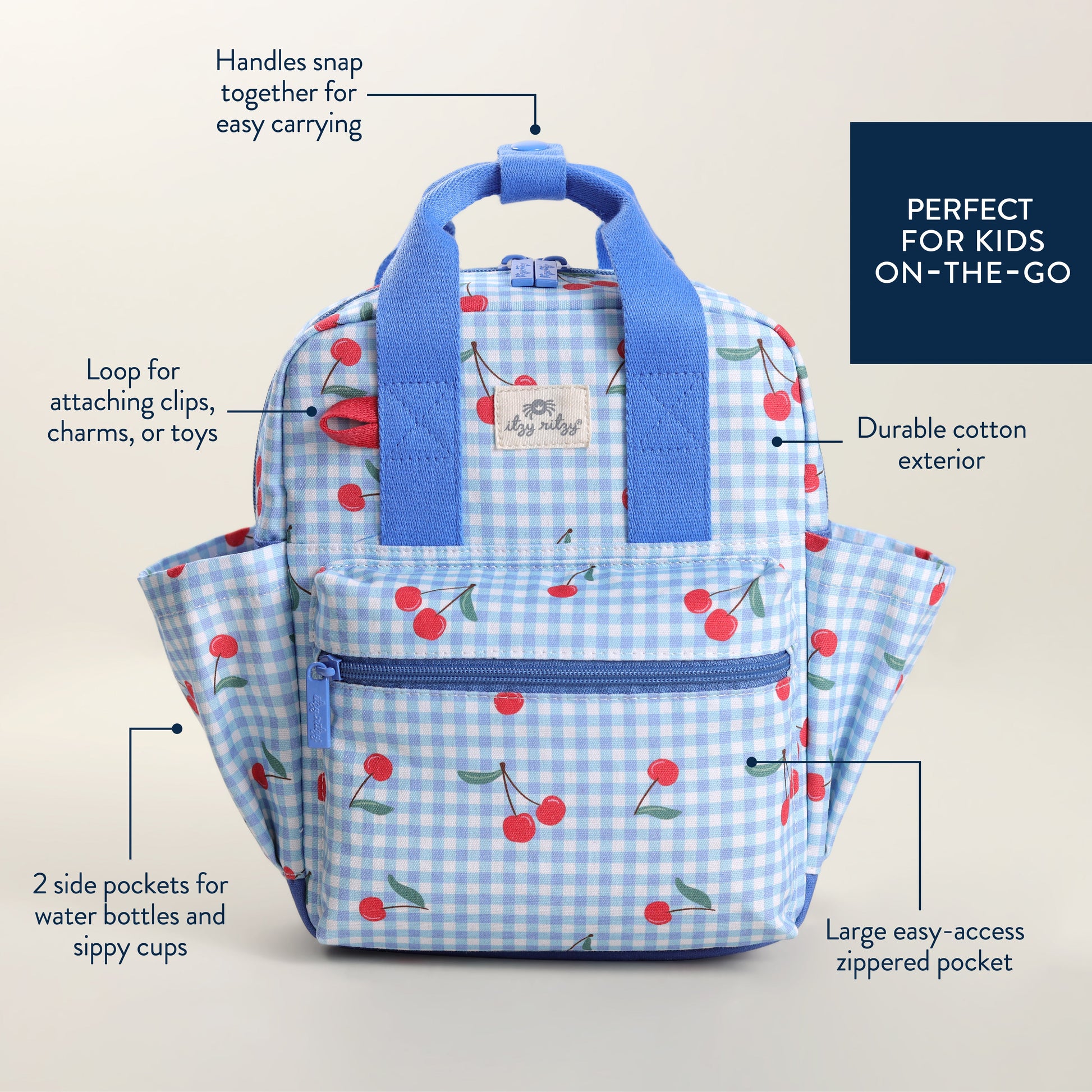 Itzy Bitzy Bag Toddler Backpack Cherry on Top