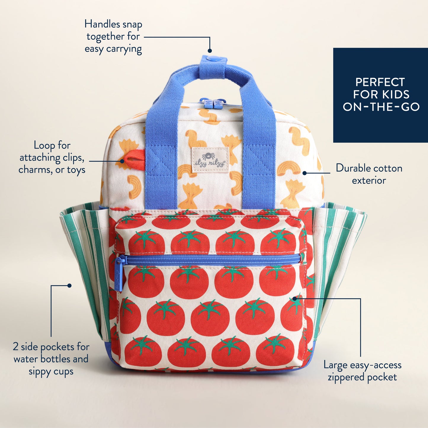 Itzy Bitzy Bag Toddler Backpack - Pasta La Vista