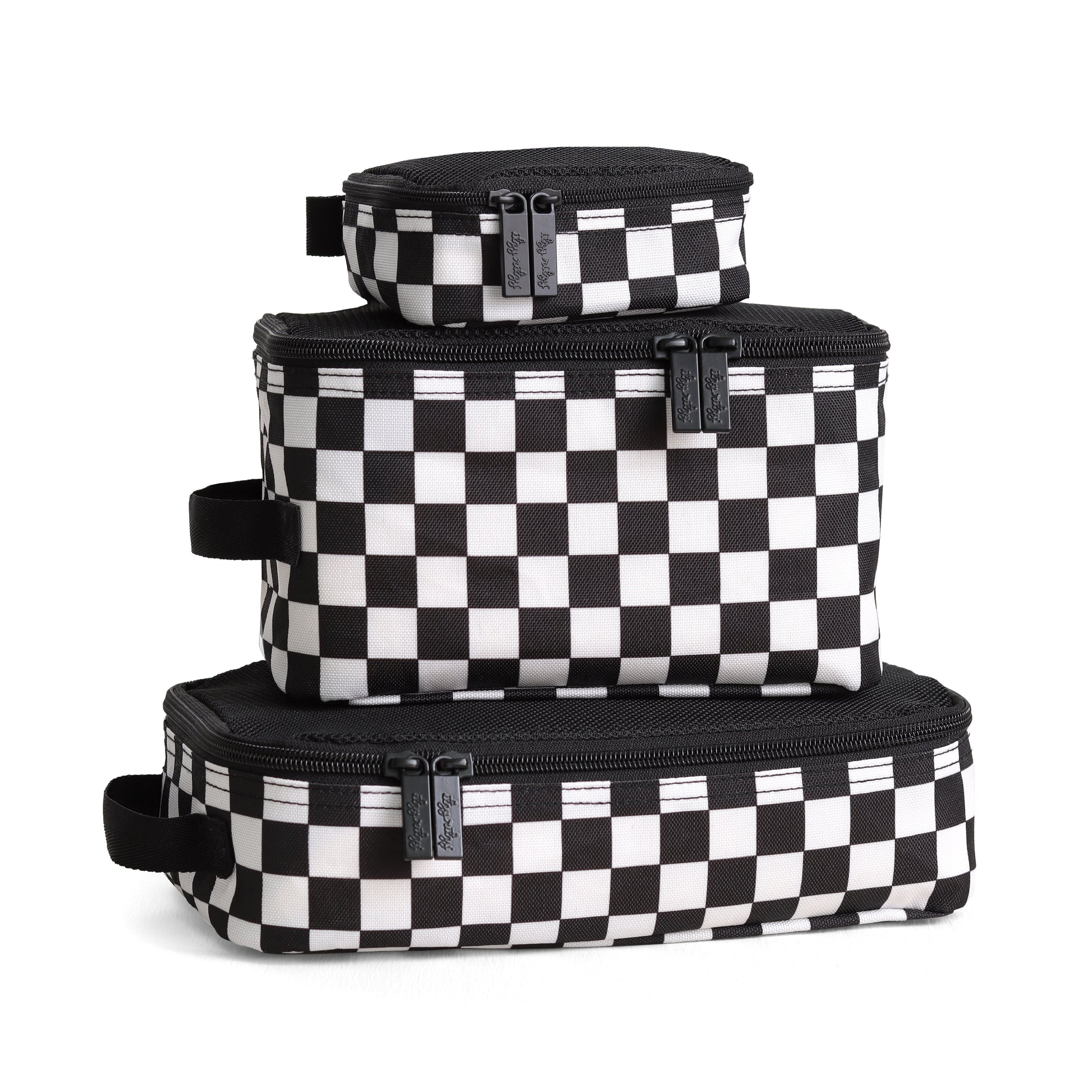 Pack Like A Boss Packing Cubes Diaper Bag Accessories Itzy Ritzy Black and White Checkerboard