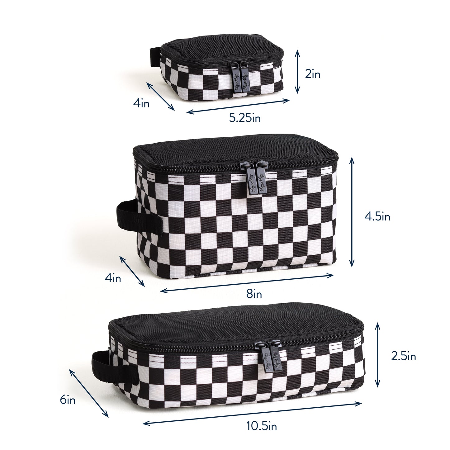 Pack Like A Boss™ Packing Cubes Diaper Bag Accessories Itzy Ritzy Black and White Checkerboard