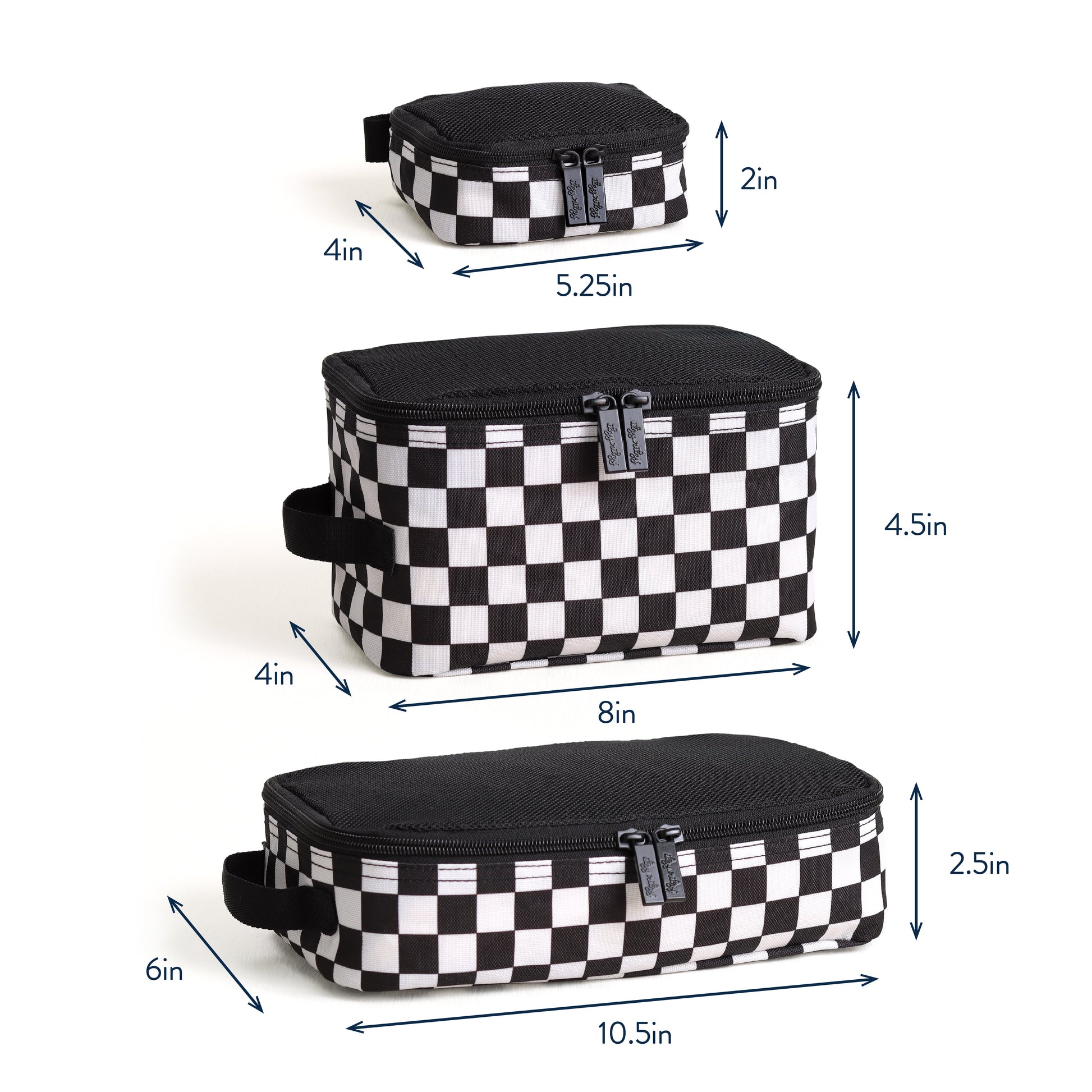Pack Like A Boss Packing Cubes Diaper Bag Accessories Itzy Ritzy Black and White Checkerboard