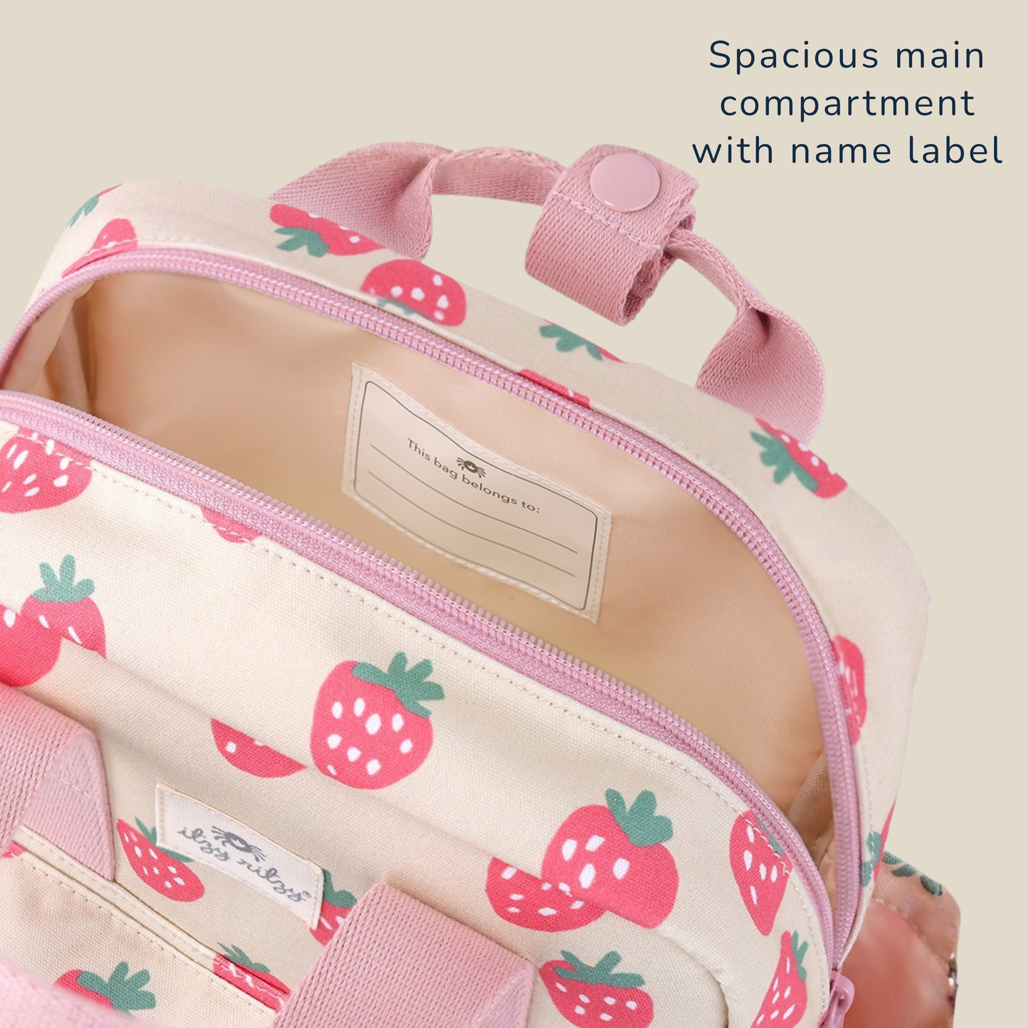 Itzy Bitzy Bag™ Toddler Nursery Backpack - Strawberry & Cream