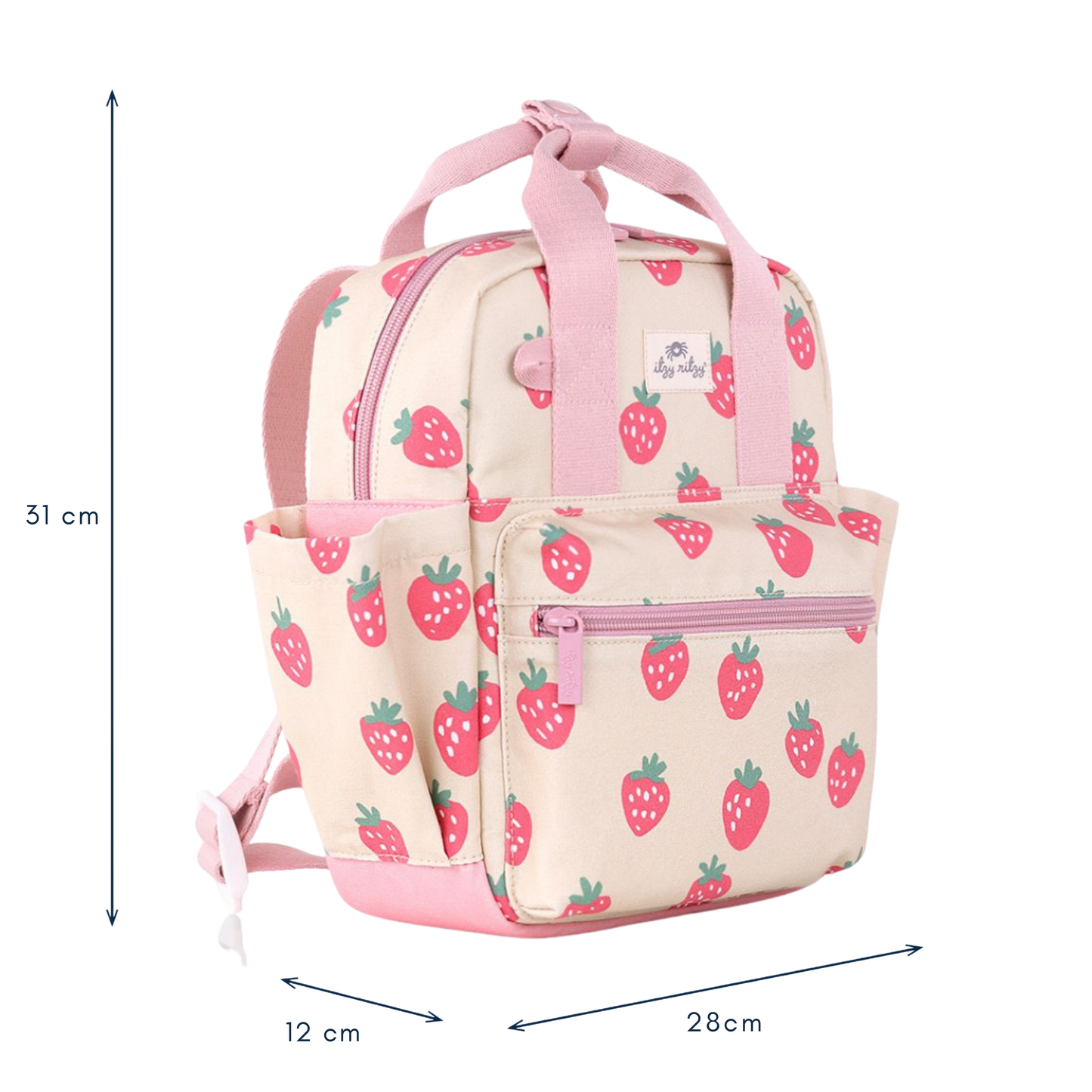 Itzy Bitzy Bag™ Toddler Nursery Backpack - Strawberry & Cream