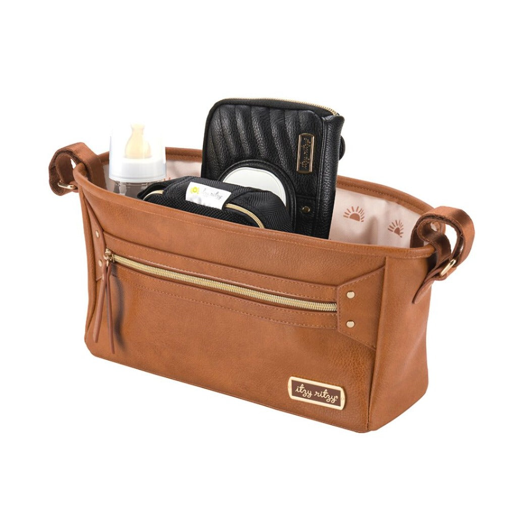 Stroller Caddy Itzy Ritzy Saddle Cognac