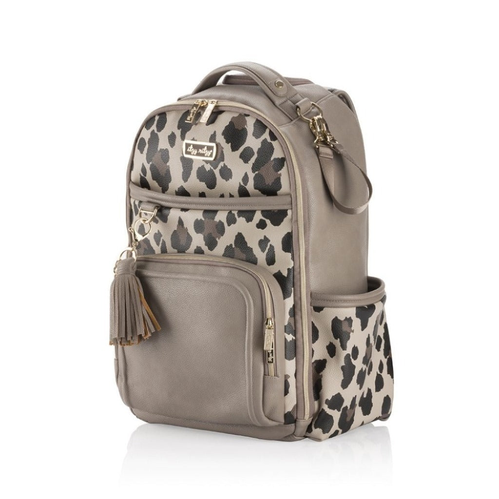 Boss Plus Large Diaper Bag Backpack Diaper Bag Itzy Ritzy Leopard
