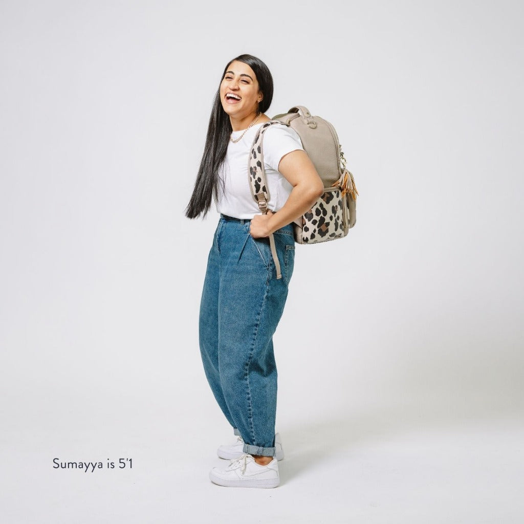 Boss Plus Large Diaper Bag Backpack Diaper Bag Itzy Ritzy Leopard