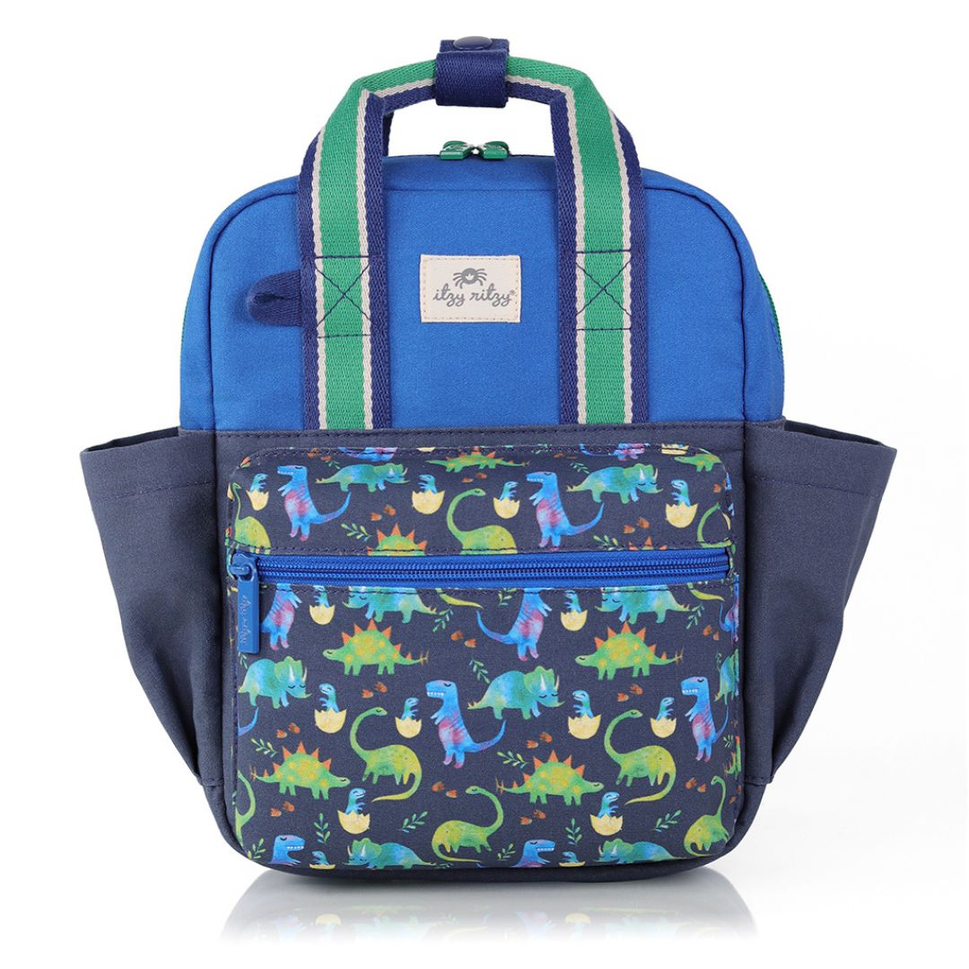 Itzy Bitzy Bag Toddler Backpack Raining Dinos