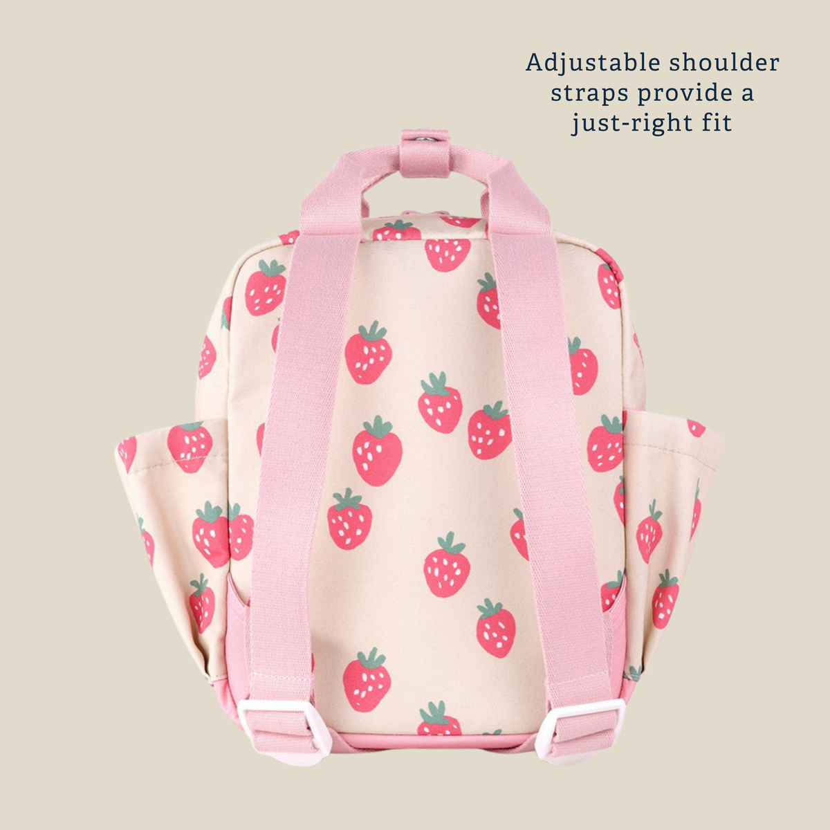 Itzy Bitzy Bag Toddler Nursery Backpack Strawberry Cream