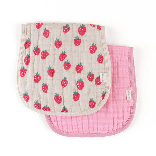 Itzy Burp Cloths Strawberries & Cream