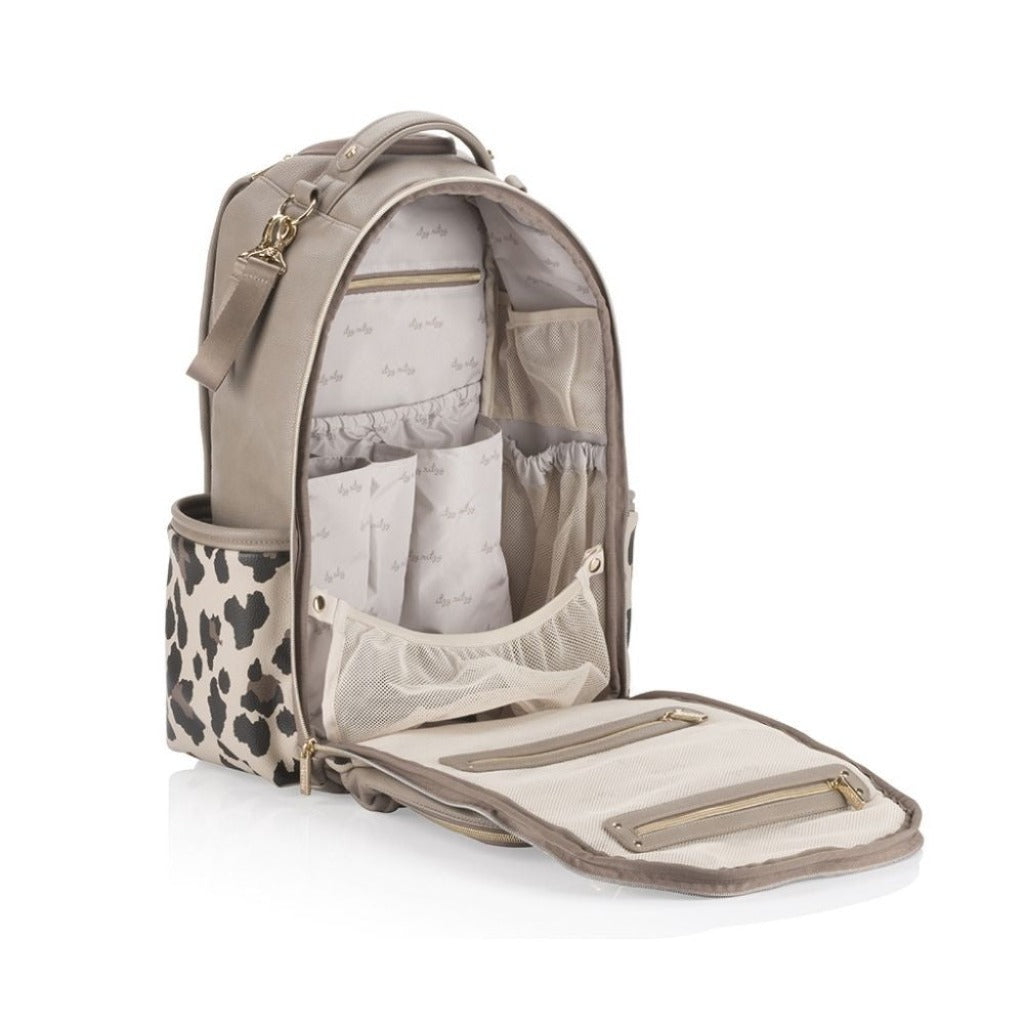 Boss Plus Large Diaper Bag Backpack Diaper Bag Itzy Ritzy Leopard
