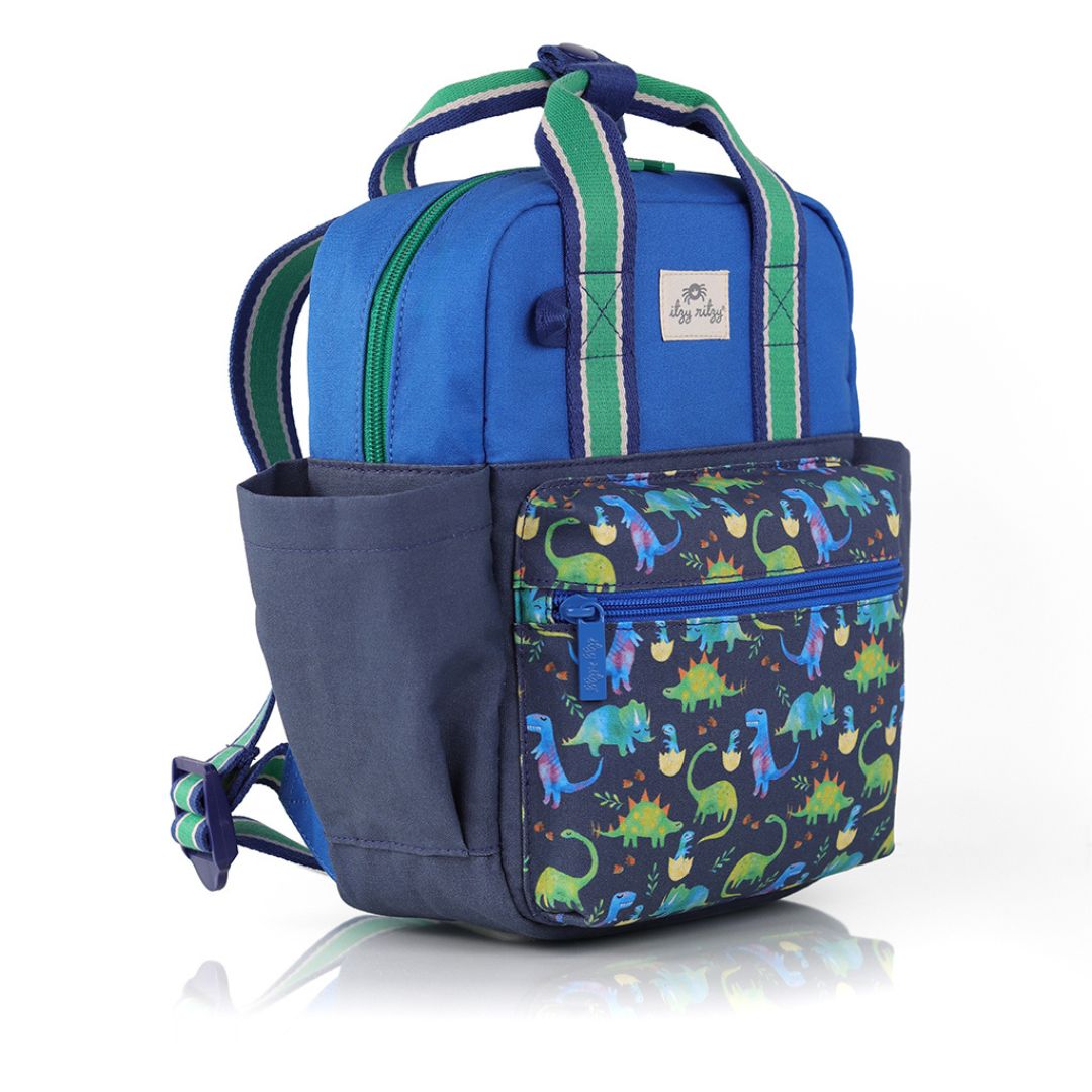 Itzy Bitzy Bag Toddler Backpack Raining Dinos