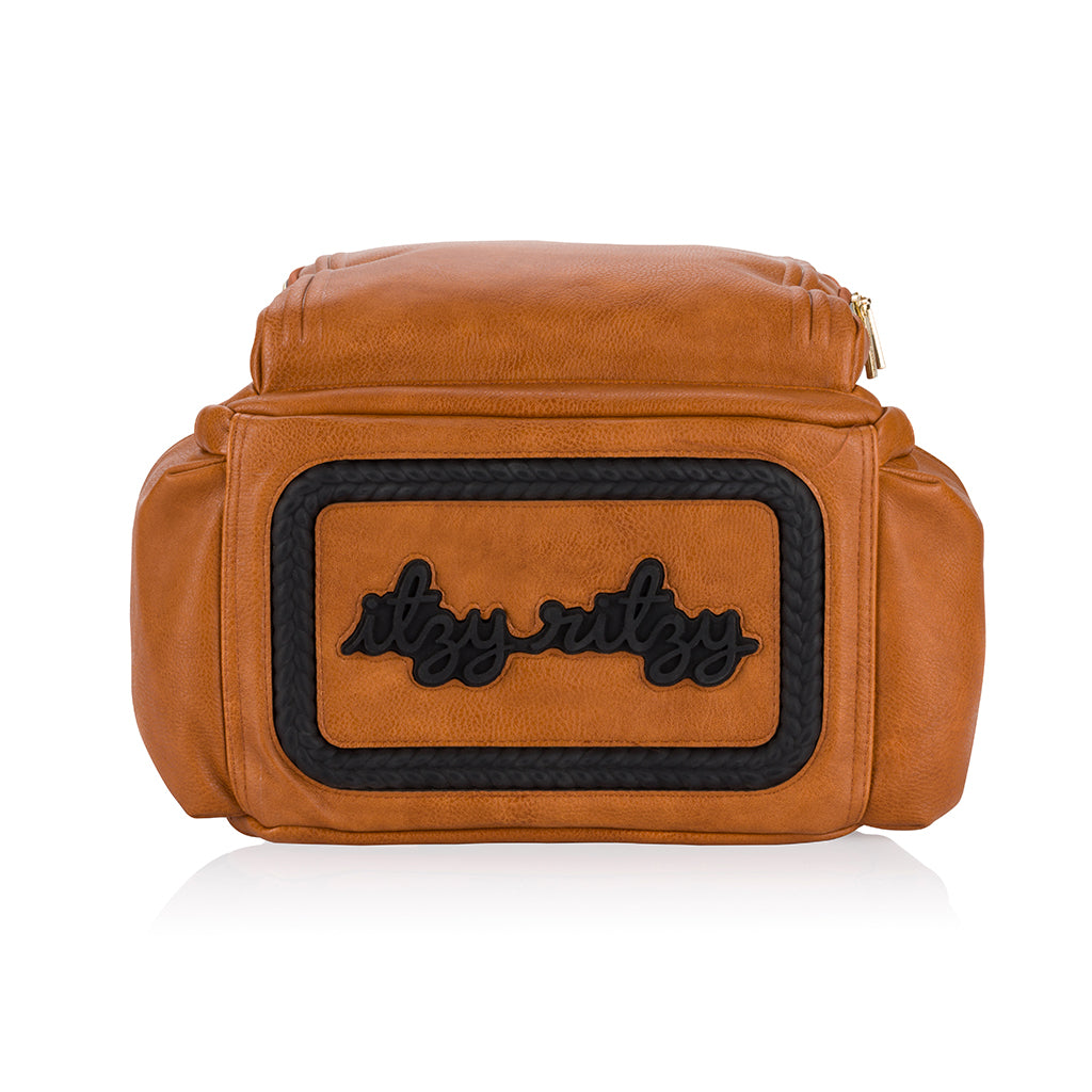 Boss Plus Large Diaper Bag Backpack Diaper Bag Itzy Ritzy Cognac