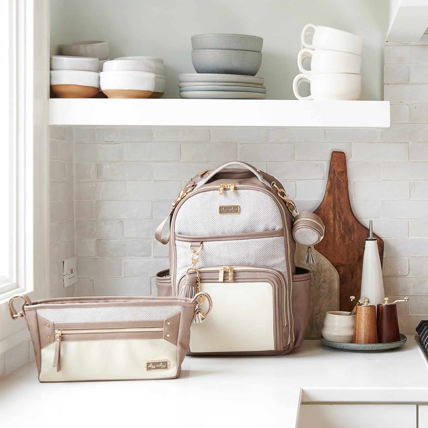 Stroller Caddy Stroller Caddy Itzy Ritzy® Vanilla Latte