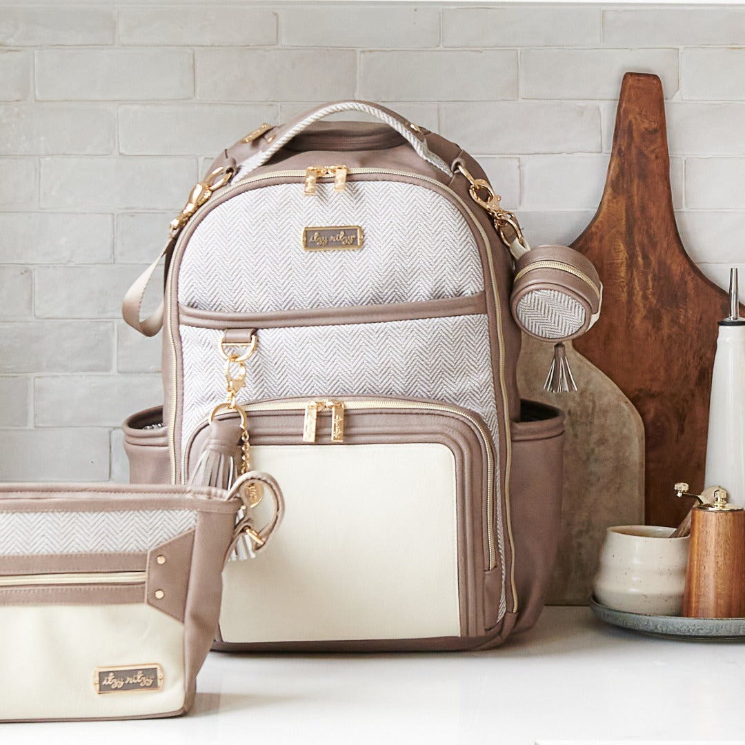 Cyber Diaper Bag Charm Pod Diaper Bag Accessory ItzyRitzy Vanilla Latte 