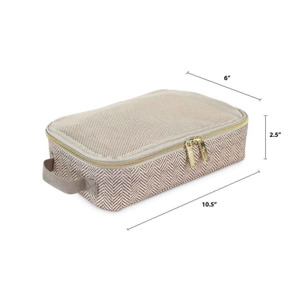 Pack Like A Boss Packing Cubes Packing Cubes Itzy Ritzy - Taupe Herringbone