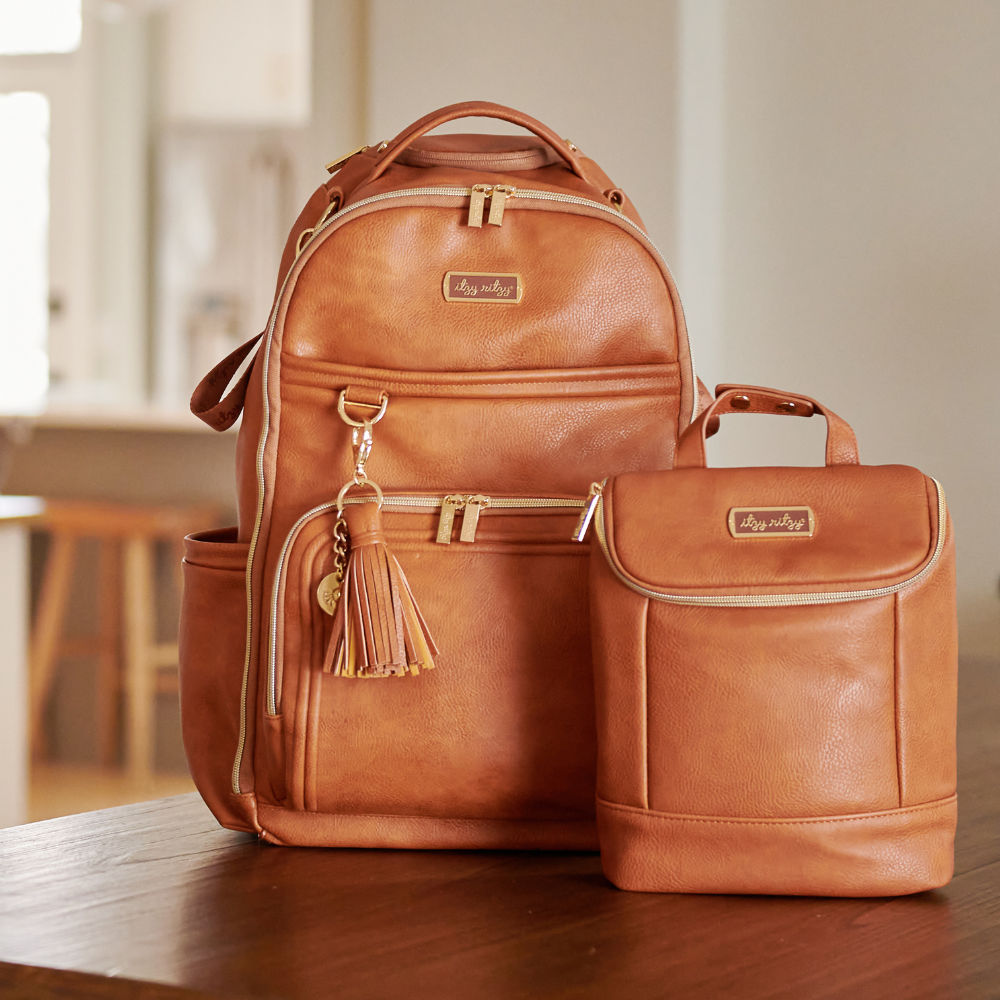 Chill Like A Boss Bottle Bag Ships Week of 125 Bottle Bag Itzy Ritzy Cognac