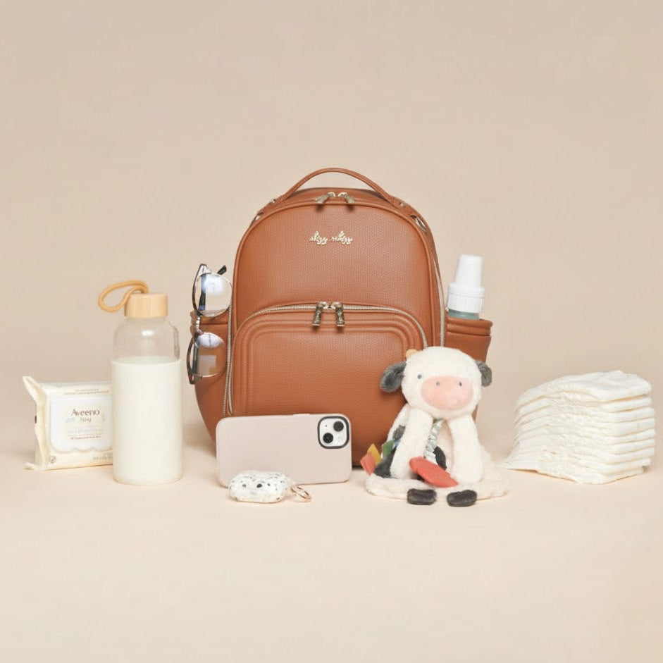 Itzy Mini Plus Diaper Bag Diaper Bag ItzyRitzy Cognac